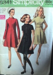 8341 68 PETITE PRINCESS SS-LS PLEAT DRESS,BELT OR NOT PATTERN 12